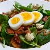 Spinach Salad with Bacon, Caramelized Onions, Mush…