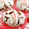 Chocolate Crinkle Candy Cane Kiss Cookies - Someth…
