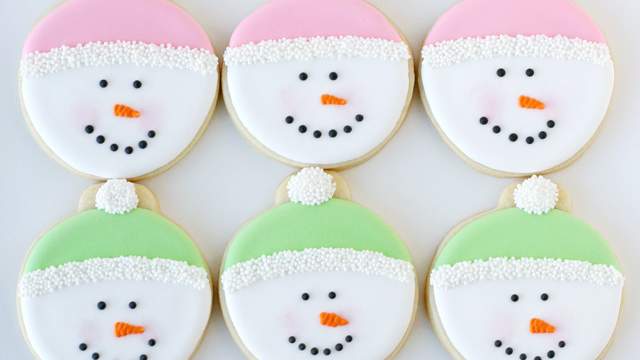 Snowman Face Cookies - Glorious Treats