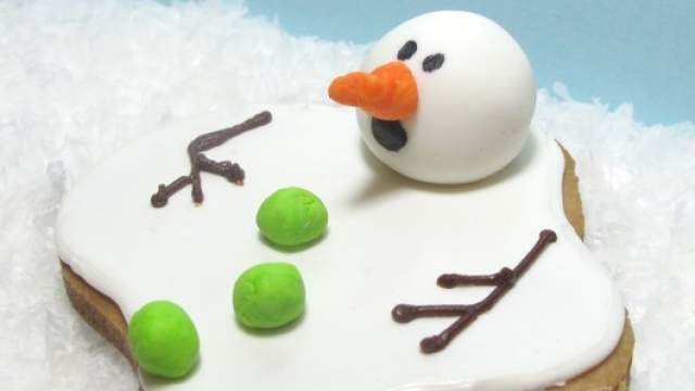 the ORIGINAL melting snowman cookie - the decorated cookie