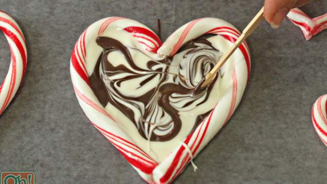 Peppermint Bark Candy Cane Hearts